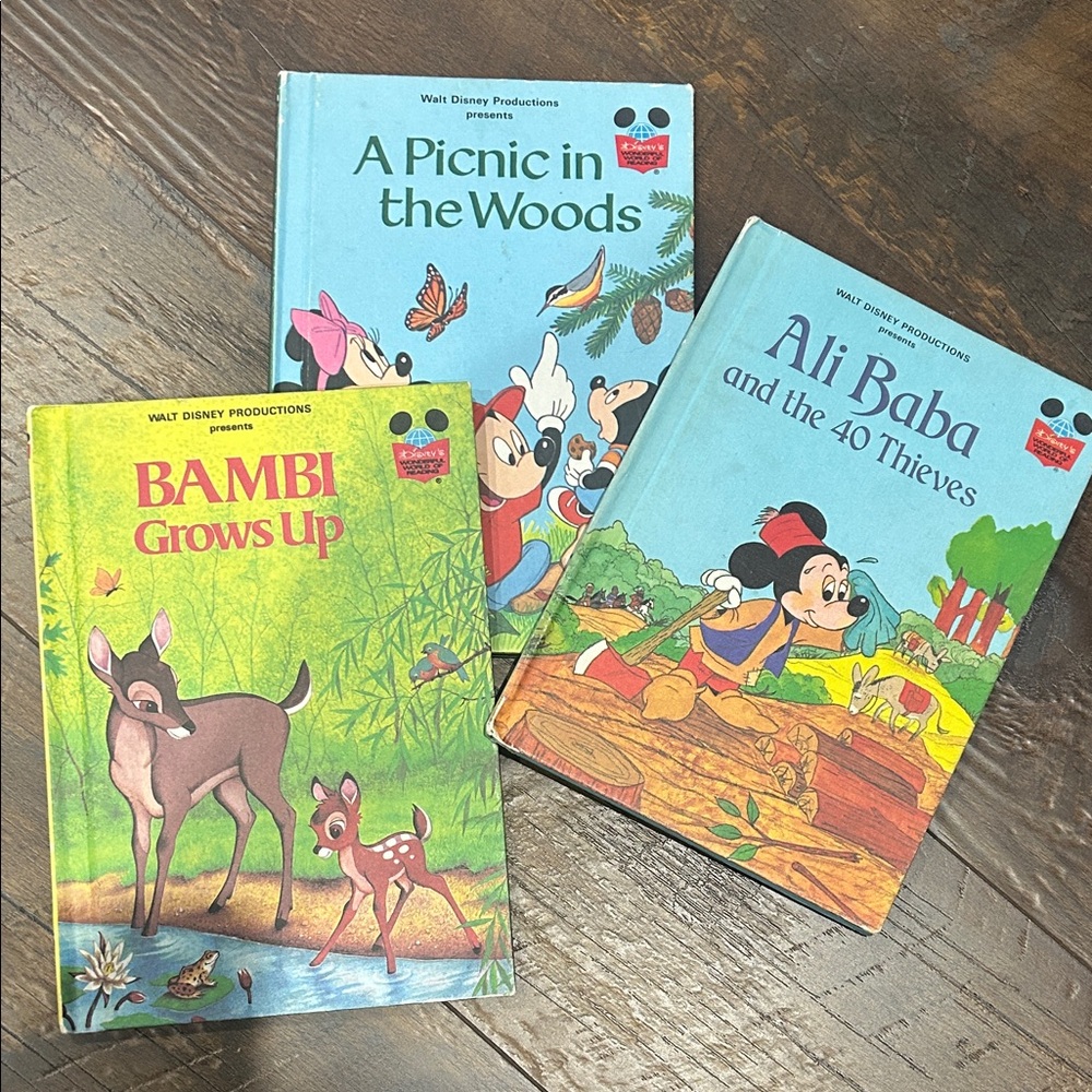 Disney Storybook Trio with Blue and Green Covers